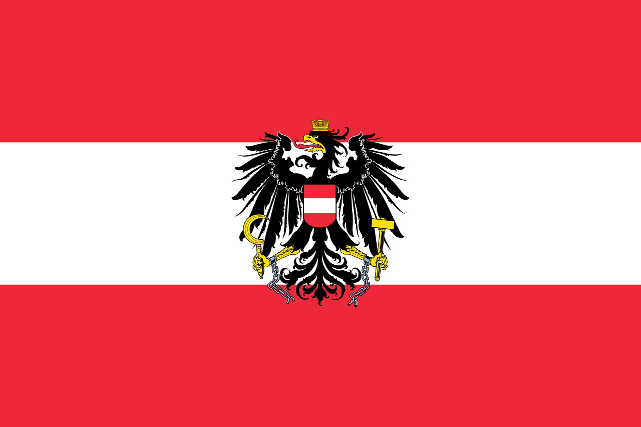 Flag of the Austria. Company formation in Austria